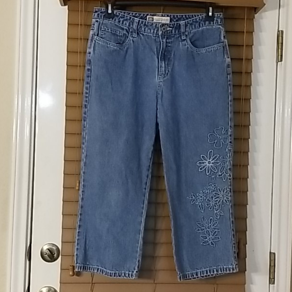 Faded Glory Denim Capri/ Cropped Pants Sz 10